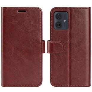 For Motolora Moto G54 R64 Texture Horizontal Flip Leather Phone Case(Brown)