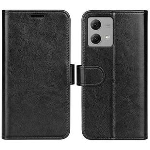 For Motolora Moto G84 R64 Texture Horizontal Flip Leather Phone Case(Black)