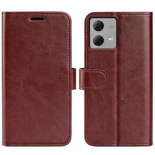 For Motorola Moto G84 R64 Texture Horizontal Flip Leather Phone Case(Brown)