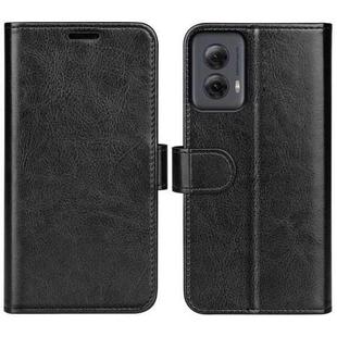 For Motolora Moto G Power 5G 2024 R64 Texture Horizontal Flip Leather Phone Case(Black)