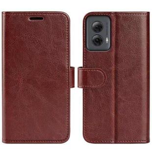 For Motorola Moto G Power 5G 2024 R64 Texture Horizontal Flip Leather Phone Case(Brown)