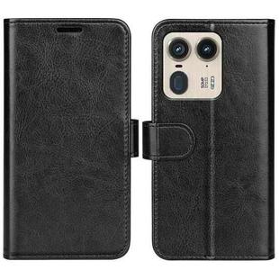 For Motorola Edge 50 Ultra R64 Texture Horizontal Flip Leather Phone Case(Black)