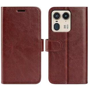 For Motorola Edge 50 Ultra R64 Texture Horizontal Flip Leather Phone Case(Brown)