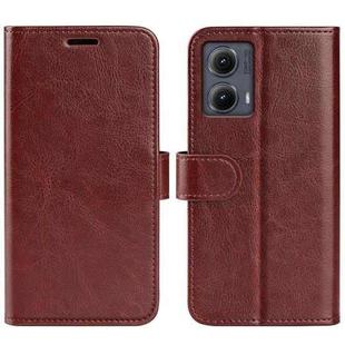 For Motorola Edge 5G 2024 R64 Texture Horizontal Flip Leather Phone Case(Brown)