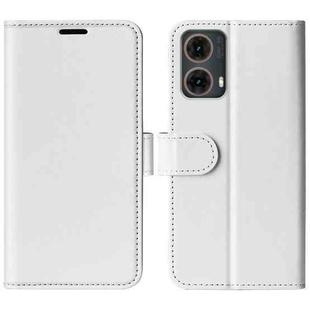 For Motorola Moto G85 5G R64 Texture Horizontal Flip Leather Phone Case(White)