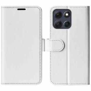 For Motorola Moto G86 5G R64 Texture Horizontal Flip Leather Phone Case(White)