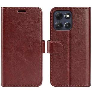 For Motorola Moto G86 5G R64 Texture Horizontal Flip Leather Phone Case(Brown)