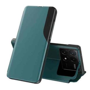 For Xiaomi Poco F6 Pro Attraction Flip Holder Leather Phone Case(Green)