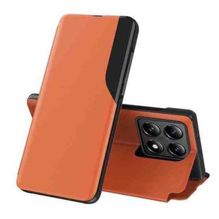 For Xiaomi 14T Attraction Flip Holder Leather Phone Case(Orange)