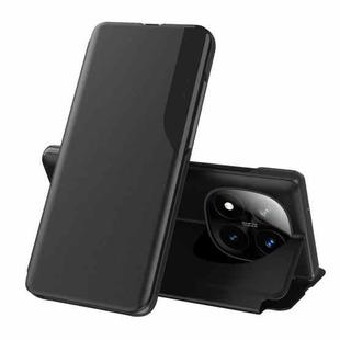 For Xiaomi Redmi Note 14 Pro+ 5G Attraction Flip Holder Leather Phone Case(Black)