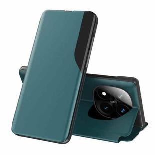 For Xiaomi Redmi Note 14 Pro+ 5G Attraction Flip Holder Leather Phone Case(Green)