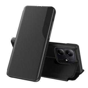 For Redmi Note 14 4G 163.25mm Attraction Flip Holder Leather Phone Case(Black)