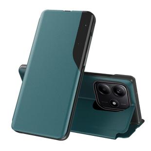 For Redmi Note 14 4G 163.25mm Attraction Flip Holder Leather Phone Case(Green)