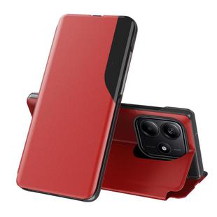 For Redmi Note 14 4G 163.25mm Attraction Flip Holder Leather Phone Case(Red)