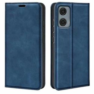 For Motorola Moto G24 Power Retro-skin Magnetic Suction Leather Phone Case(Dark Blue)