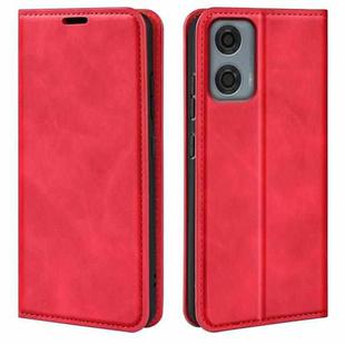 For Motorola Moto G24 Power Retro-skin Magnetic Suction Leather Phone Case(Red)