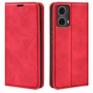 For Motorola Moto G85 5G Retro-skin Magnetic Suction Leather Phone Case(Red)