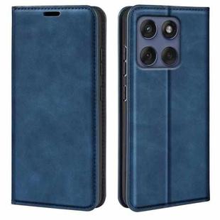 For Motorola Moto Edge 60 Fusion Retro-skin Magnetic Suction Leather Phone Case(Dark Blue)