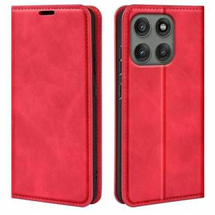 For Motorola Edge 60 Pro Retro-skin Magnetic Suction Leather Phone Case(Red)