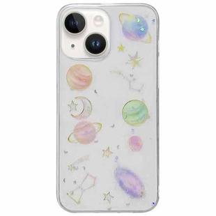 For iPhone 16 Cosmic Star Glitter Epoxy TPU Phone Case(Transparent)