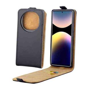 For Redmi Note 14 Pro 4G Vertical Flip Leather Phone Case with Card Slot(Black)