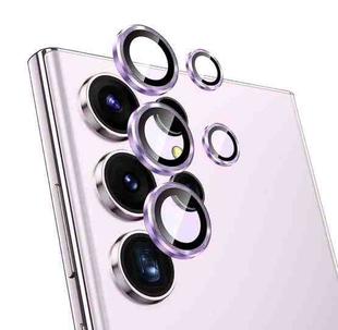 For Samsung Galaxy S23 Ultra 5G NORTHJO Camera Lens Protector Tempered Glass CD Vein Metal Ring Film(Purple)