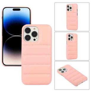 For  iPhone 15 Pro Max Down Jacket Airbag Shockproof Phone Case(Pink)