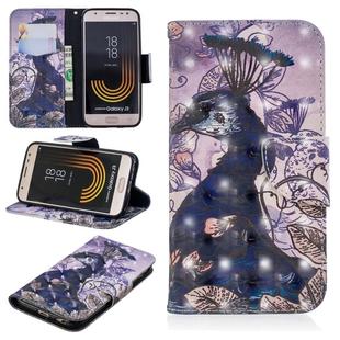 3D Colored Drawing Pattern Horizontal Flip Leather Case for Galaxy J330, with Holder & Card Slots & Wallet(Peacock)