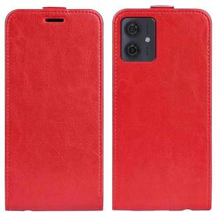 For Motorola Moto G54 R64 Texture Single Vertical Flip Leather Phone Case(Red)