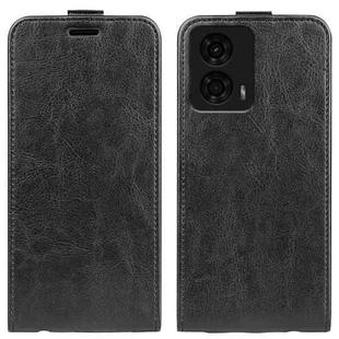 For Motorola Moto G24 R64 Texture Single Vertical Flip Leather Phone Case(Black)