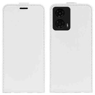 For Motorola Moto G24 R64 Texture Single Vertical Flip Leather Phone Case(White)