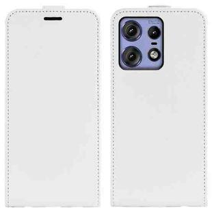 For Motorola Edge 50 Pro R64 Texture Single Vertical Flip Leather Phone Case(White)