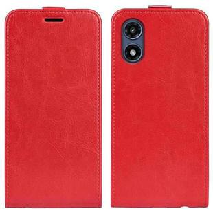 For Motorola Moto G Play 2024 R64 Texture Single Vertical Flip Leather Phone Case(Red)