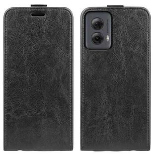 For Motorola Moto G Power 5G 2024 R64 Texture Single Vertical Flip Leather Phone Case(Black)