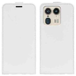For Motorola Edge 50 Ultra R64 Texture Single Vertical Flip Leather Phone Case(White)