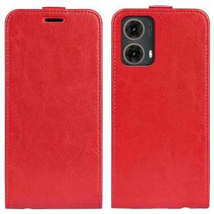 For Motorola Moto G85 5G R64 Texture Single Vertical Flip Leather Phone Case(Red)