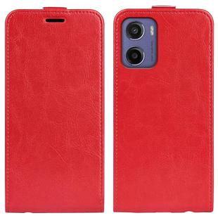 For Motorola Moto E15 R64 Texture Single Vertical Flip Leather Phone Case(Red)