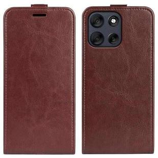 For Motorola Moto G56 5G / G66Y R64 Texture Single Vertical Flip Leather Phone Case(Brown)