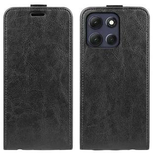 For Motorola Moto G86 5G R64 Texture Single Vertical Flip Leather Phone Case(Black)