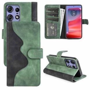 For Motolora Edge 50 Pro Stitching Horizontal Flip Leather Phone Case(Green)