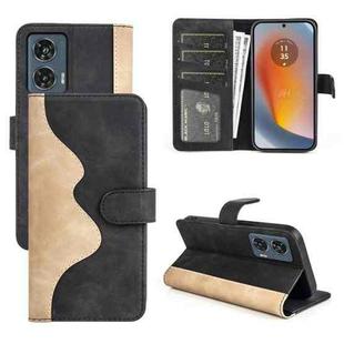 For Motolora Edge 50 Fusion Stitching Horizontal Flip Leather Phone Case(Black)