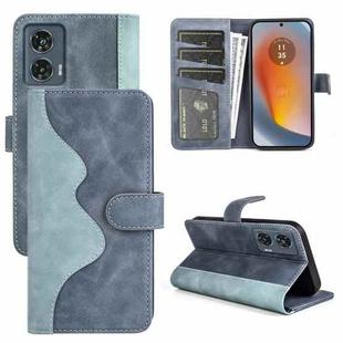 For Motolora Edge 50 Fusion Stitching Horizontal Flip Leather Phone Case(Blue)