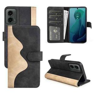 For Motolora Moto G 5G 2024 Stitching Horizontal Flip Leather Phone Case(Black)