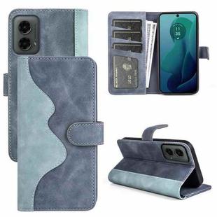 For Motolora Moto G 5G 2024 Stitching Horizontal Flip Leather Phone Case(Blue)