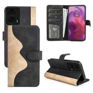 For Motolora Edge 40 Neo Stitching Horizontal Flip Leather Phone Case(Black)