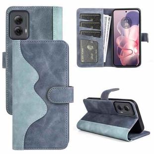 For Motolora Moto G Power 5G 2024 Stitching Horizontal Flip Leather Phone Case(Blue)