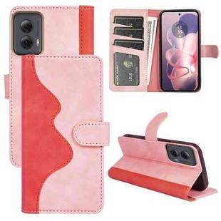 For Motolora Moto G Power 5G 2024 Stitching Horizontal Flip Leather Phone Case(Red)