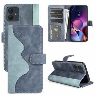 For Motolora Moto G Power 5G 2024 Stitching Horizontal Flip Leather Phone Case(Blue)