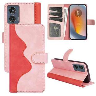 For Motolora Edge 50 Fusion Stitching Horizontal Flip Leather Phone Case(Red)