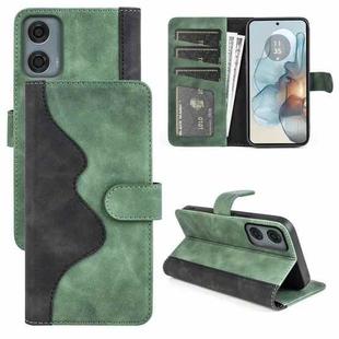 For Motolora Moto G24 Power Stitching Horizontal Flip Leather Phone Case(Green)